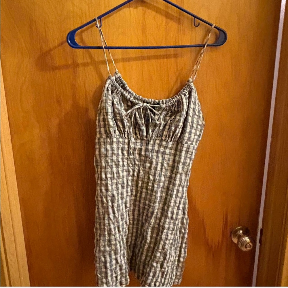 Plaid mini dress